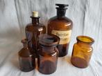 5 leuke vintage apothekers flessen, Antiek en Kunst, Antiek | Glas en Kristal, Ophalen of Verzenden