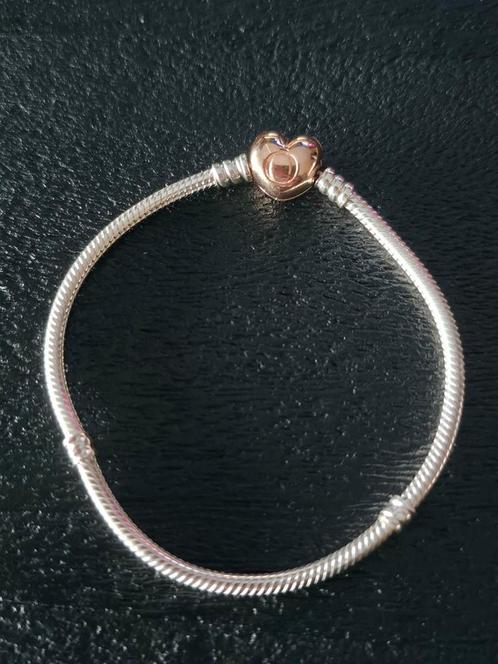 Pandora armband 20cm rosegoud sluiting, Sieraden, Tassen en Uiterlijk, Armbanden, Zo goed als nieuw, Zilver, Zilver, Ophalen of Verzenden