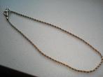 Verzilverde rope chain, ketting, 3 mm dik, 45 cm lang, Ophalen of Verzenden, Nieuw, Zilver, Zilver