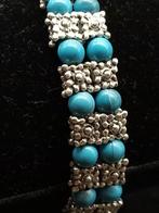 Statement Armband met Turquoise Kralen, Overige materialen, Nieuw, Ophalen of Verzenden, Met bedels of kralen