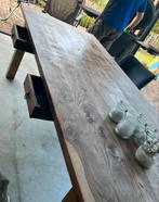 Teak tafel, Ophalen, Gebruikt, 200 cm of meer, 50 tot 100 cm
