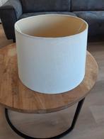 Linnen beige lampenkap, Huis en Inrichting, Lampen | Lampenkappen, Gebruikt, 25 tot 50 cm, Beige, Rond