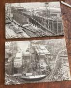 2 oude fotos op canvas voormalige Scheldewerf Vlissingen, Ophalen of Verzenden