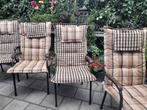 4 Dikke kussens voor tuinstoelen, Ophalen, Gebruikt