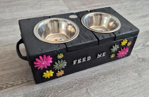 Nieuwe handmade voer-drinkbak hondje/kat, Dieren en Toebehoren, Hondenvoerbakken en Drinkbakken, Nieuw, Ophalen of Verzenden