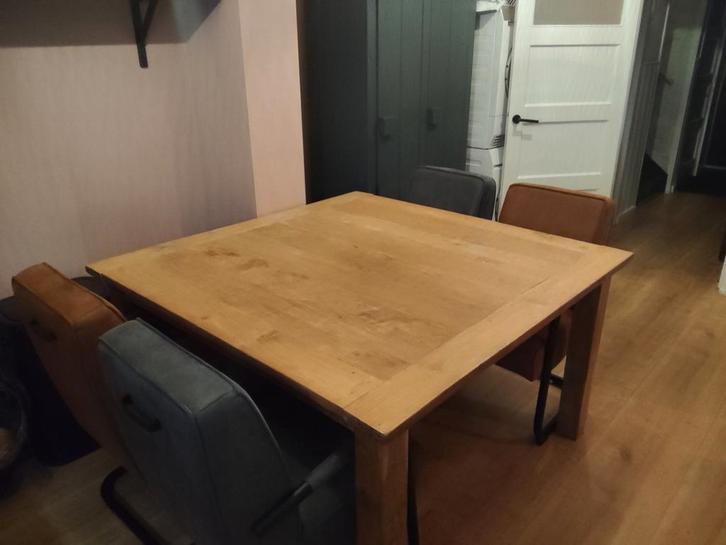 Teakhouten Tafel - Robuust & Stijlvol, Huis en Inrichting, Tafels | Eettafels, 100 tot 150 cm, 100 tot 150 cm, Vierkant, Teakhout