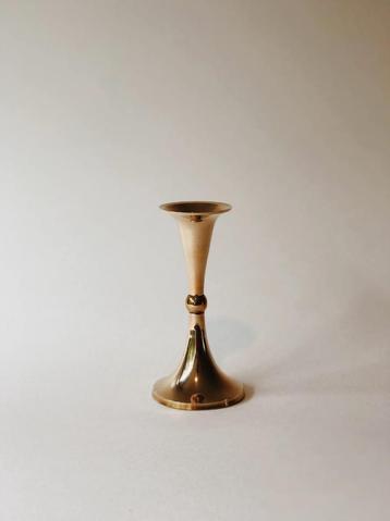 VINTAGE MESSING KANDELAAR | 15,5 CM beschikbaar voor biedingen