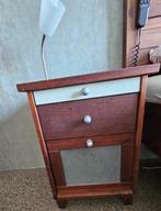 Teak houten nachtkastjes, Ophalen, Gebruikt, Minder dan 45 cm, 55 tot 70 cm