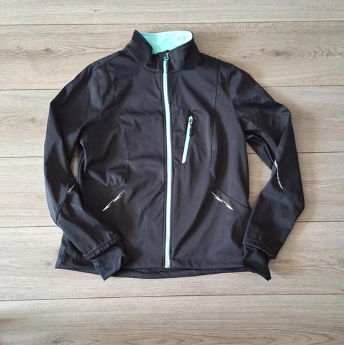 Crivit softshell sportjas dames maat L zwart/turquoise, Kleding | Dames, Sportkleding, Zo goed als nieuw, Hardlopen of Fietsen