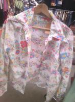 Vintage bloemen blouse, Verzenden, Gedragen, Maat 38/40 (M)