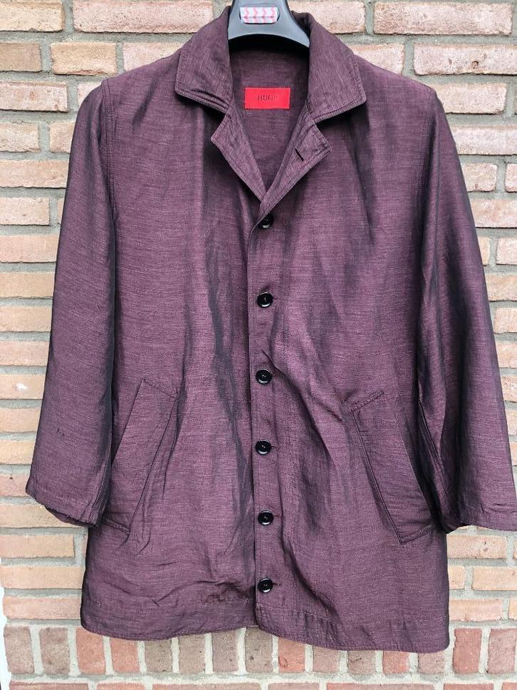 Jas, zomerjas, aubergine, heren, Hugo Boss, maat XL, Kleding | Heren, Jassen | Zomer, Gedragen, Maat 56/58 (XL), Overige kleuren