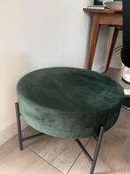 Mooie groene poef, Huis en Inrichting, Tafels | Salontafels, Ophalen, Zo goed als nieuw, Rond, Minder dan 50 cm