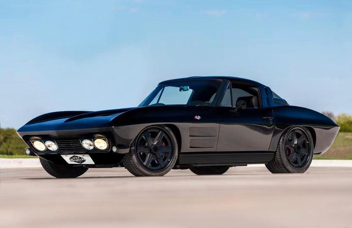 Chevrolet Corvette C2 Coupe, Auto's, Chevrolet, Bedrijf, Corvette, Benzine, Coupé, Automaat, Zwart, Zwart, Leder en Alcantara