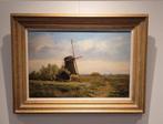 Daniel Rudolf Ruijs 1853-1913  molen bij Kinderdijk, Antiek en Kunst, Kunst | Schilderijen | Klassiek, Ophalen of Verzenden