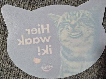 Raamsticker / Hier waak ik / Whiskas  - inclusief verz. beschikbaar voor biedingen