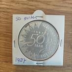 50 Gulden 1987, Postzegels en Munten, Munten | Nederland, Koningin Beatrix, Zilver, Ophalen of Verzenden, Losse munt