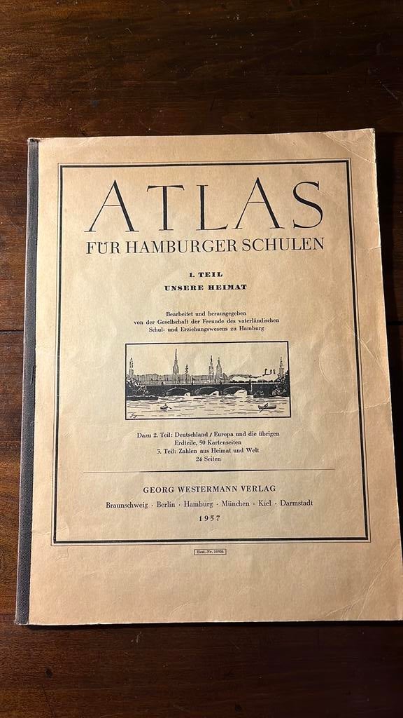Atlas für Hamburger Schulen - 1. Teil - 1957, Ophalen of Verzenden