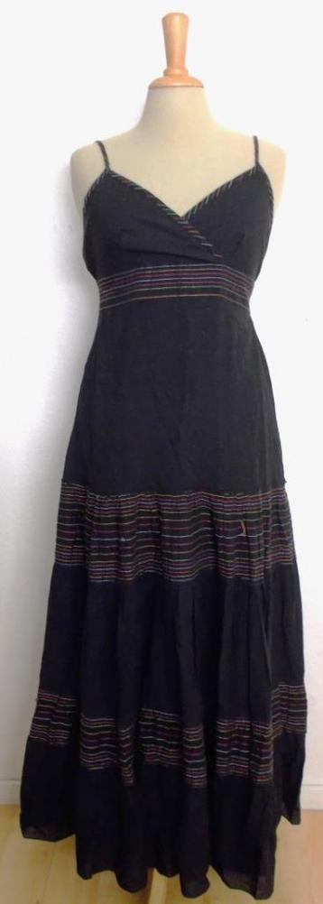 Boho zwarte stroken maxi jurk! S beschikbaar voor biedingen