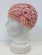 Roze vintage gehaakt mutsje, Ophalen of Verzenden, Zo goed als nieuw, Overige maten, Muts