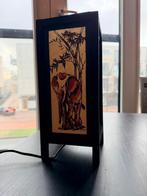 Table lamp with elephant motif | Black frame, Ophalen, Zo goed als nieuw, Hout, Minder dan 50 cm