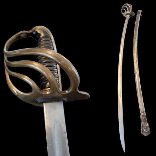 Antieke Cavalerie officiers sabel pallas met schede, Verzamelen, Militaria | Algemeen, Zwaard of Sabel, Ophalen of Verzenden