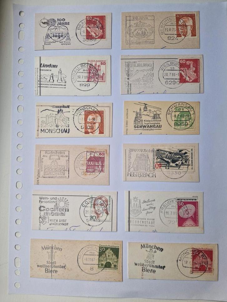 Partij buitenlandse gebruikte postzegels met stempels, Verzamelen, Ansichtkaarten | Buitenland, Gelopen, Buiten Europa, 1980 tot heden