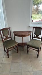 2 antieke stoeltjes en tafeltje, Antiek en Kunst, Ophalen