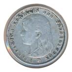 Nederland 25 Cent 1895-a Wilhelmina loshangend haar