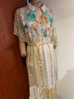 BOHO Madrid jurk met gouddraad maat m  Origineel zgan, Maat 38/40 (M), Beige, C, Ophalen of Verzenden