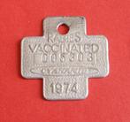 Penning - Hondenpenning - Rabies Vaccinated 1974, Postzegels en Munten, Overige materialen, Ophalen of Verzenden