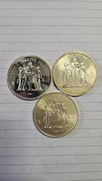 3 x zilveren 50 francs, Ophalen of Verzenden, Frankrijk, Overige waardes, Zilver