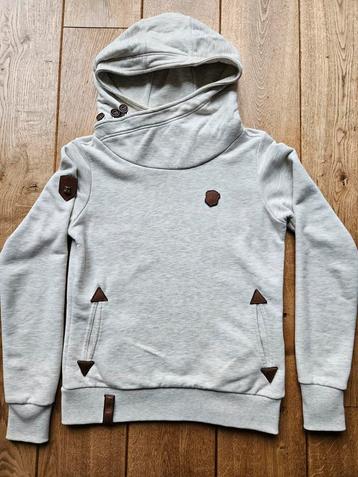 ZGAN Naketano trui/hoodie lichtgrijs/crème gemêleerd maat M beschikbaar voor biedingen