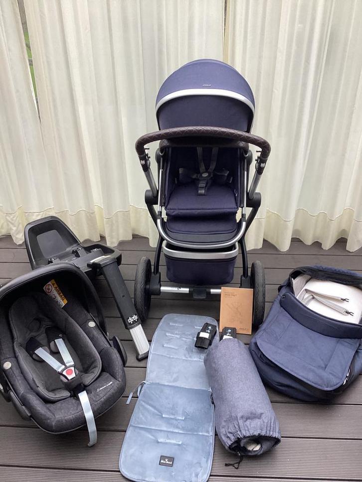 Joolz Day3 Midnight Blue, Kinderen en Baby's, Kinderwagens en Combinaties, Zo goed als nieuw, Overige merken, Verstelbare duwstang