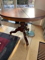 Antieke ronde tafel driepoot, Huis en Inrichting, Tafels | Eettafels, Ophalen, Gebruikt, 50 tot 100 cm, Rond