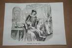 Antieke gravure - Schilderij ter Burg - 1841 !!, Ophalen of Verzenden