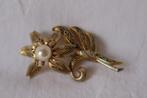 Vintage Damascene Toledo niello parel broche, Dames, Ophalen of Verzenden