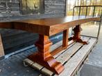 Klooostertafel met boomstamblad in prijs verlaagd, Huis en Inrichting, Tafels | Eettafels, Ophalen, 100 tot 150 cm, Eikenhout