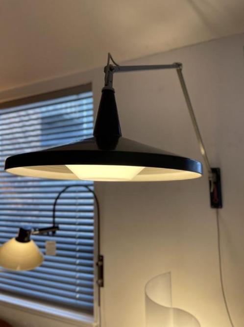 Gispen Panama wandlamp model 4050 – Zwart – Wim Rietveld, Huis en Inrichting, Lampen | Wandlampen, Gebruikt, Metaal, Ophalen