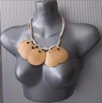Manouk  - ketting met schijven kalebas, Verzenden, Beige, Nieuw, Overige materialen