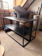 Woood sidetables zwart - set van 2, Ophalen, Gebruikt, 100 tot 150 cm, Metaal