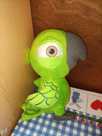 Groene papegaai knuffel 26 cm groot  beschikbaar voor biedingen