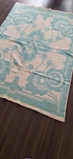 Vintage wollen deken mintgroen (beschadigd), Ophalen of Verzenden