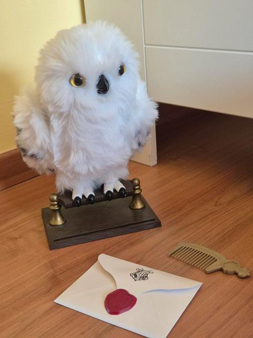 Harry Potter, interactieve Uil Hedwig, 27cm, Geluid+beweging, Verzamelen, Harry Potter, Zo goed als nieuw, Ophalen of Verzenden
