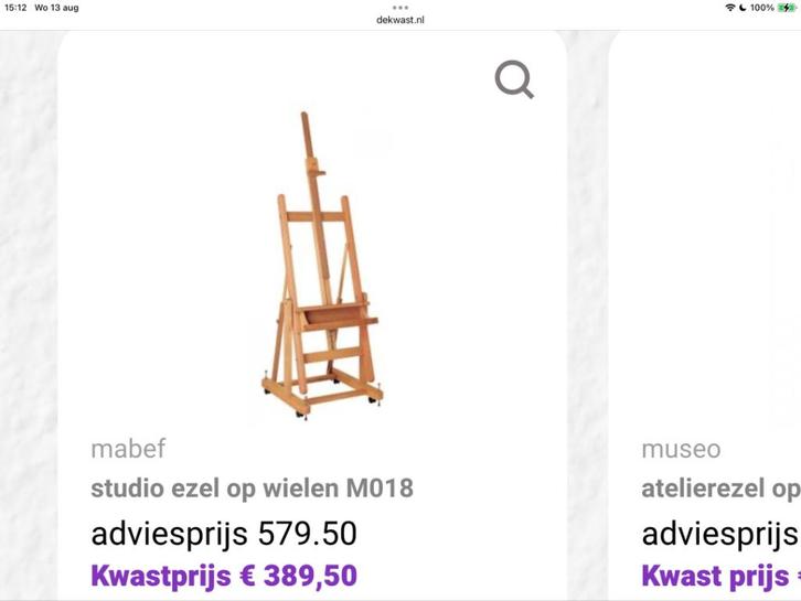 Schildersezel, Hobby en Vrije tijd, Schilderen, Gebruikt, Ezel, Ophalen