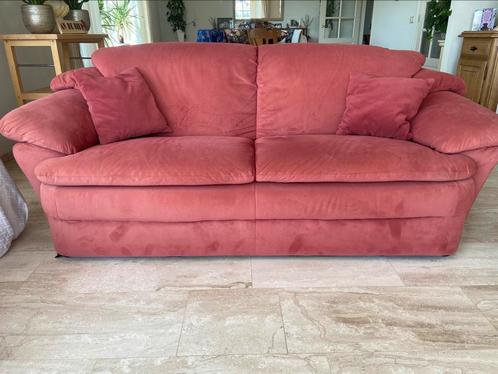 3 zitbank rood, Huis en Inrichting, Banken | Sofa's en Chaises Longues, Gebruikt, Driepersoons, Stof, Ophalen