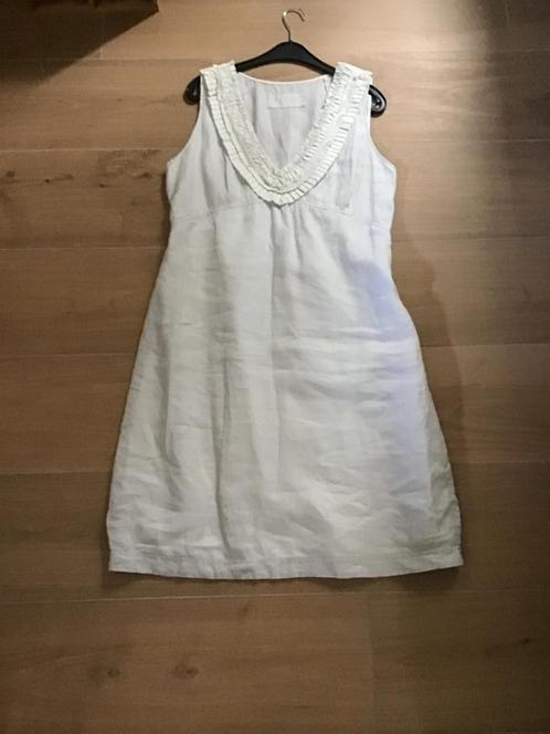 Just B katoenen zomerjurk maat 42, Kleding | Dames, Jurken, Zo goed als nieuw, Maat 42/44 (L), Beige, Onder de knie, Ophalen of Verzenden