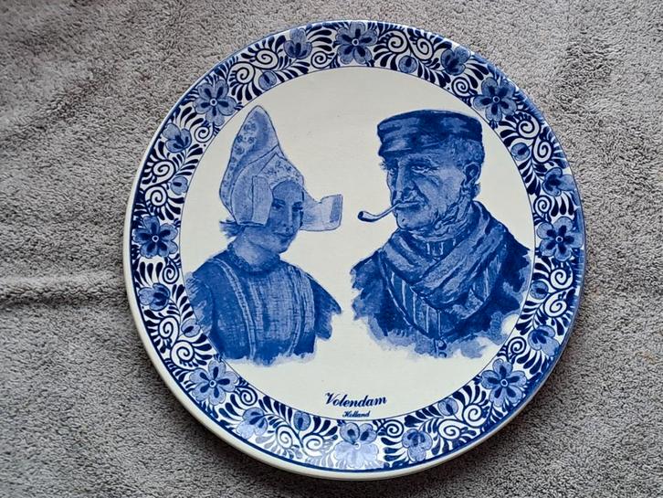 Delftsblauw Bord Volendam - Handgemaakt, Antiek en Kunst, Antiek | Wandborden en Tegels, Ophalen of Verzenden