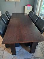 mooie kersenhouten tafel zeer degelijk!, Huis en Inrichting, Complete eetkamers, Ophalen of Verzenden, Gebruikt, 6 tot 8 stoelen
