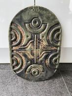 Vintage aardewerk wandtableau wandtegel keramiek kunst, Ophalen of Verzenden