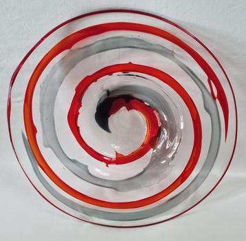  Groot formaat schitterende handgeblazen glazen schaal beschikbaar voor biedingen